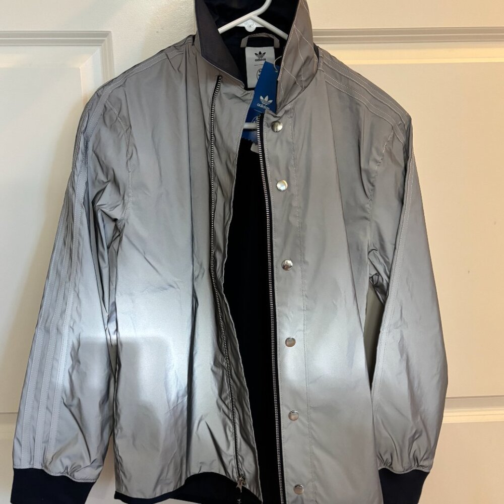 Adidas Skateboarding Reflective Jacket – Silver – Size XS – New with Tags